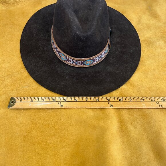 Stampede Hat\'s Women\'s One Size Brown Genuine Wool Flat Brim Felt Hat main image 4